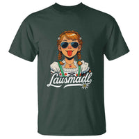 Funny Lausmadl Oktoberfest T Shirt Bavarian Girl with Braids Sunnies and Sass - Wonder Print Shop
