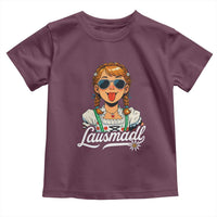Funny Lausmadl Oktoberfest Toddler T Shirt Bavarian Girl with Braids Sunnies and Sass - Wonder Print Shop