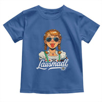 Funny Lausmadl Oktoberfest Toddler T Shirt Bavarian Girl with Braids Sunnies and Sass - Wonder Print Shop