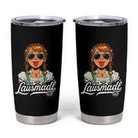Funny Lausmadl Oktoberfest Tumbler Cup Bavarian Girl with Braids Sunnies and Sass - Wonder Print Shop