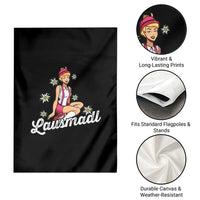 Bavarian Pin Up Girl Lausmadl Garden Flag Oktoberfest Edelweiss Flowers - Wonder Print Shop