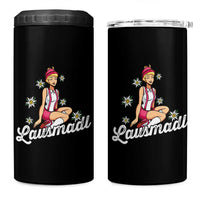 Bavarian Pin Up Girl Lausmadl 4 in 1 Can Cooler Tumbler Oktoberfest Edelweiss Flowers - Wonder Print Shop