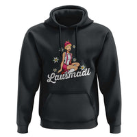 Bavarian Pin Up Girl Lausmadl Hoodie Oktoberfest Edelweiss Flowers - Wonder Print Shop