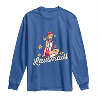 Bavarian Pin Up Girl Lausmadl Long Sleeve Shirt Oktoberfest Edelweiss Flowers - Wonder Print Shop