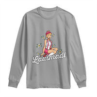 Bavarian Pin Up Girl Lausmadl Long Sleeve Shirt Oktoberfest Edelweiss Flowers - Wonder Print Shop