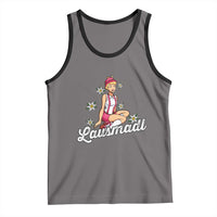 Bavarian Pin Up Girl Lausmadl Tank Top Oktoberfest Edelweiss Flowers - Wonder Print Shop
