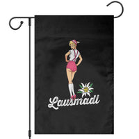 Retro Bavarian Pin Up Girl Lausmadl Garden Flag Oktoberfest Edelweiss Flower - Wonder Print Shop