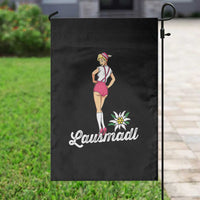 Retro Bavarian Pin Up Girl Lausmadl Garden Flag Oktoberfest Edelweiss Flower - Wonder Print Shop