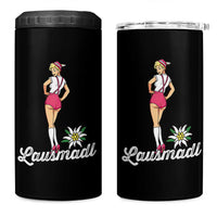 Retro Bavarian Pin Up Girl Lausmadl 4 in 1 Can Cooler Tumbler Oktoberfest Edelweiss Flower - Wonder Print Shop