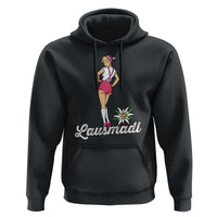 Retro Bavarian Pin Up Girl Lausmadl Hoodie Oktoberfest Edelweiss Flower - Wonder Print Shop