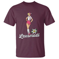 Retro Bavarian Pin Up Girl Lausmadl T Shirt Oktoberfest Edelweiss Flower - Wonder Print Shop