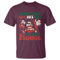 Christmas Santa T Shirt Theres Some Hos In This House Funny Xmas - Wonder Print Shop