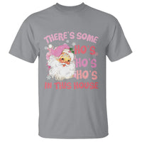 Christmas Pink Santa T Shirt Theres Some Hos In This House Retro Xmas Vibe - Wonder Print Shop