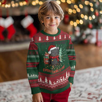 Christmas Black Cat Ugly Christmas Sweater It's Fine I'm Fine Everything Is Fine Xmas Light Funny - Wonder Print Shop