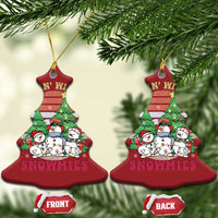 Chrismas Snowman Christmas Ornament Chillin' With My Snowmies Retro Xmas Vibe - Wonder Print Shop