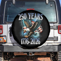 250 Years of American Freedom Spare Tire Cover Bald Eagle USA Flag 1776 to 2026 Patriotic - Wonder Print Shop