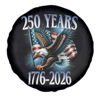 250 Years of American Freedom Spare Tire Cover Bald Eagle USA Flag 1776 to 2026 Patriotic - Wonder Print Shop
