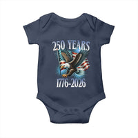 250 Years of American Freedom Baby Onesie Bald Eagle USA Flag 1776 to 2026 Patriotic - Wonder Print Shop