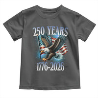 250 Years of American Freedom Toddler T Shirt Bald Eagle USA Flag 1776 to 2026 Patriotic - Wonder Print Shop