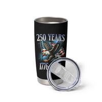 250 Years of American Freedom Tumbler Cup Bald Eagle USA Flag 1776 to 2026 Patriotic - Wonder Print Shop