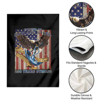 Military Navy 250th Anniversary Garden Flag Forged of Salt and Steel Patriotic Eagle Anchor American Flag - Wonder Print Shop