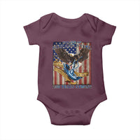 Military Navy 250th Anniversary Baby Onesie Forged of Salt and Steel Patriotic Eagle Anchor American Flag - Wonder Print Shop