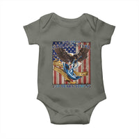 Military Navy 250th Anniversary Baby Onesie Forged of Salt and Steel Patriotic Eagle Anchor American Flag - Wonder Print Shop