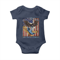 Military Navy 250th Anniversary Baby Onesie Forged of Salt and Steel Patriotic Eagle Anchor American Flag - Wonder Print Shop