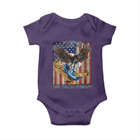 Military Navy 250th Anniversary Baby Onesie Forged of Salt and Steel Patriotic Eagle Anchor American Flag - Wonder Print Shop