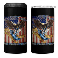Military Navy 250th Anniversary 4 in 1 Can Cooler Tumbler Forged of Salt and Steel Patriotic Eagle Anchor American Flag - Wonder Print Shop