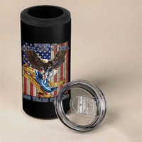 Military Navy 250th Anniversary 4 in 1 Can Cooler Tumbler Forged of Salt and Steel Patriotic Eagle Anchor American Flag - Wonder Print Shop