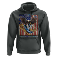 Military Navy 250th Anniversary Hoodie Forged of Salt and Steel Patriotic Eagle Anchor American Flag - Wonder Print Shop