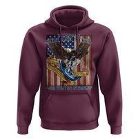 Military Navy 250th Anniversary Hoodie Forged of Salt and Steel Patriotic Eagle Anchor American Flag - Wonder Print Shop