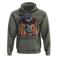 Military Navy 250th Anniversary Hoodie Forged of Salt and Steel Patriotic Eagle Anchor American Flag - Wonder Print Shop