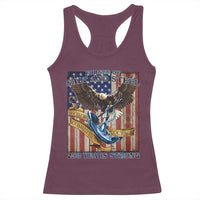 Military Navy 250th Anniversary Racerback Tank Top Forged of Salt and Steel Patriotic Eagle Anchor American Flag - Wonder Print Shop