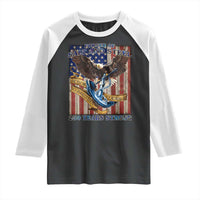 Military Navy 250th Anniversary Raglan Shirt Forged of Salt and Steel Patriotic Eagle Anchor American Flag - Wonder Print Shop