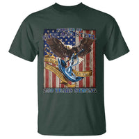 Military Navy 250th Anniversary T Shirt Forged of Salt and Steel Patriotic Eagle Anchor American Flag - Wonder Print Shop