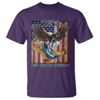 Military Navy 250th Anniversary T Shirt Forged of Salt and Steel Patriotic Eagle Anchor American Flag - Wonder Print Shop