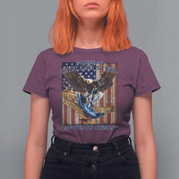 Military Navy 250th Anniversary T Shirt For Women Forged of Salt and Steel Patriotic Eagle Anchor American Flag - Wonder Print Shop