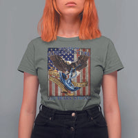 Military Navy 250th Anniversary T Shirt For Women Forged of Salt and Steel Patriotic Eagle Anchor American Flag - Wonder Print Shop