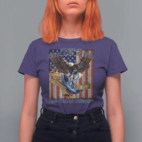 Military Navy 250th Anniversary T Shirt For Women Forged of Salt and Steel Patriotic Eagle Anchor American Flag - Wonder Print Shop