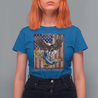 Military Navy 250th Anniversary T Shirt For Women Forged of Salt and Steel Patriotic Eagle Anchor American Flag - Wonder Print Shop