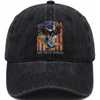 Military Navy 250th Anniversary Washed Cotton Baseball Cap Forged of Salt and Steel Patriotic Eagle Anchor American Flag