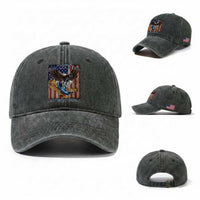 Military Navy 250th Anniversary Washed Cotton Baseball Cap Forged of Salt and Steel Patriotic Eagle Anchor American Flag