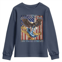 Military Navy 250th Anniversary Youth Sweatshirt Forged of Salt and Steel Patriotic Eagle Anchor American Flag - Wonder Print Shop