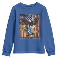 Military Navy 250th Anniversary Youth Sweatshirt Forged of Salt and Steel Patriotic Eagle Anchor American Flag - Wonder Print Shop