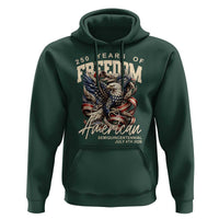 250 Years of Freedom Eagle Hoodie US 250th Anniversary American Semiquincentennial 2026 Patriotic - Wonder Print Shop