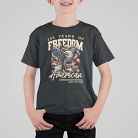 250 Years of Freedom Eagle T Shirt For Kid US 250th Anniversary American Semiquincentennial 2026 Patriotic - Wonder Print Shop