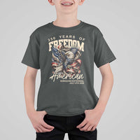250 Years of Freedom Eagle T Shirt For Kid US 250th Anniversary American Semiquincentennial 2026 Patriotic - Wonder Print Shop