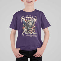250 Years of Freedom Eagle T Shirt For Kid US 250th Anniversary American Semiquincentennial 2026 Patriotic - Wonder Print Shop